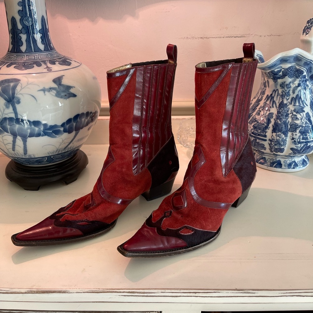 2000s rare deadstock Dolce & Gabbana cowboy boots